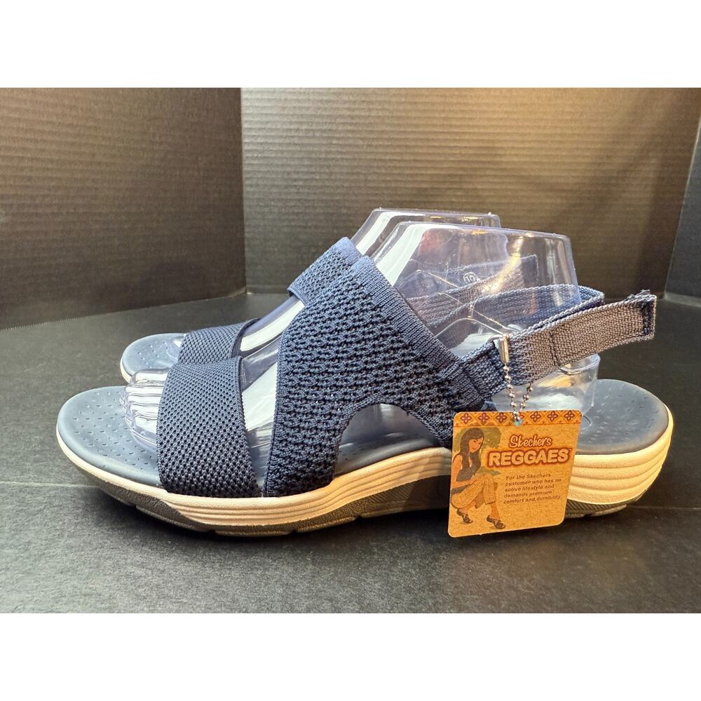 Skechers Reggae Sandal Navy Blue Sz 10 Outdoor Sporty